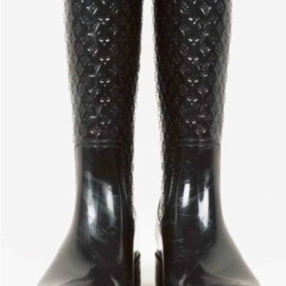 ‼️‼️ Sold. Louis Vuitton Black Monogram Splash Rain Boots - Picture 8 of 17